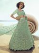 Net Designer Lehenga Choli in Green Colour.