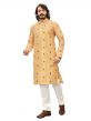 Light Yellow Art Silk Kurta Pajama.