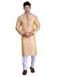 Beige Colour Art Silk Designer Kurta Pajama.