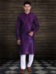 Purple Colour Art Silk Kurta Pajama.