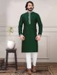 Green Colour Silk,Jacquard Readymade Kurta Pajama.