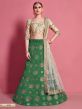 Green Colour Art Silk Traditional Lehenga Choli.