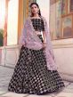 Black Colour Imported Fabric Designer Lehenga.