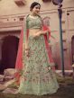 Pista Green Floor Length Wedding Lehenga Choli | Buy Floor Length Wedding Lehenga.