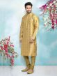 Golden Colour Men's Kurta Pajama.