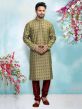 Green Colour Jacquard,Brocade Silk Fabric Kurta Pajama.