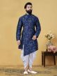 Blue Indowestern Kurta in Silk Fabric.