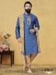 Blue Colour Designer Kurta Pajama.