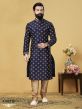 Royal Blue Colour Dupion Silk Party Wear Kurta Pajama.