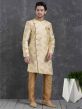 Cream Colour Men's Designer Indowestern.