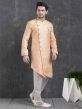 Peach Colour Men's Semi Indowestern.