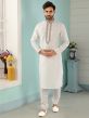 Off White Colour Men's Kurta Pajama.