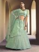 Green Colour Net Designer Women Lehenga Choli.