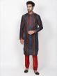 Black,Multi Colour Silk Kurta Pajama.