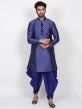Men's Designer Indowestern Blue Colour in Brocade Fabric.