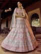 Peach Colour Wedding Lehenga Choli in Georgette Fabric With Sequin,Resham,Zari Work.