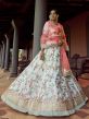 Off White Colour Designer Lehenga In Georgette Fabric With Sequin,Resham Work.