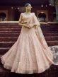 Indian Wedding Lehenga Choli Peach Colour in Georgette Fabric.