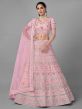 Women Lehenga Choli Pink Colour Net Fabric.