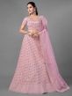 Women Lehenga Choli Pink Colour Net Fabric.