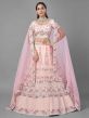 Pink Colour Net Designer Lehenga Choli.