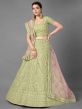 Exclusive Designer Lehenga Choli Pista Green Colour in Art Silk Fabric.