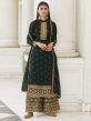 Georgette Fabric Designer Salwar Suit Green Colour.