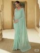 Green Colour Georgette Fabric Women Saree.
