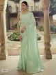 Light Green Colour Georgette Saree.