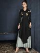 Black Colour Rayon Fabric Party Wear Kurti.