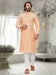 Light Yellow Colour Silk Kurta Pajama.