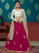 Pink Colour Georgette Fabric Lehenga Choli.