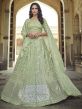 Green Colour Georgette Lehenga Choli With Sequin,Thread Work.