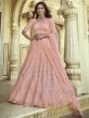 Pink Colour Indian Designer Lehenga Choli in Georgette Fabric.
