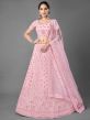 Pink Colour Indian Designer Lehenga in Georgette Fabric.