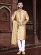 Peach Colour Designer Kurta Pajama in Jacquard Fabric.