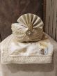 Cream Colour Silk Fabric Groom Sherwani Turban.