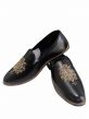 Black Colour Leather Fabric Mens Groom Shoes.