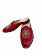Maroon Colour Leather Fabric Groom Shoes.