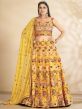 Mustard Yellow Colour Wedding Lehenga Choli in Georgette Fabric.