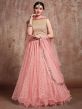 Baby Pink Colour Lehenga Choli in Net Fabric.