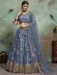 Grey Colour Women Lehenga Choli in Net Fabric.