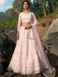 Pink Colour Net Fabric Designer Lehenga Choli.