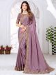 Purple Colour Silk Fabric Women Saree.