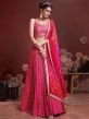 Pink Colour Indian Designer Lehenga in Silk Fabric.