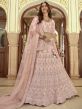 Pink Colour Crepe Fabric Bridesmaid Lehenga Choli.