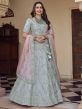 Grey Colour Crepe Fabric Designer Lehenga Choli.