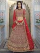 Red Colour Designer Bridal Lehenga Choli in Georgette Fabric.