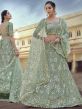 Green Colour Net Designer Lehenga Choli.