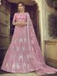 Pink Colour Indian designer Lehenga Choli in Net Fabric.